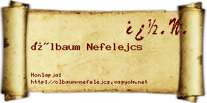 Ölbaum Nefelejcs névjegykártya